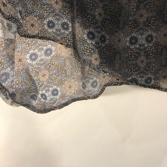 Adrienne Vittadini Blouse Floral Asymmetrical Top size 1X - Picture 5 of 9